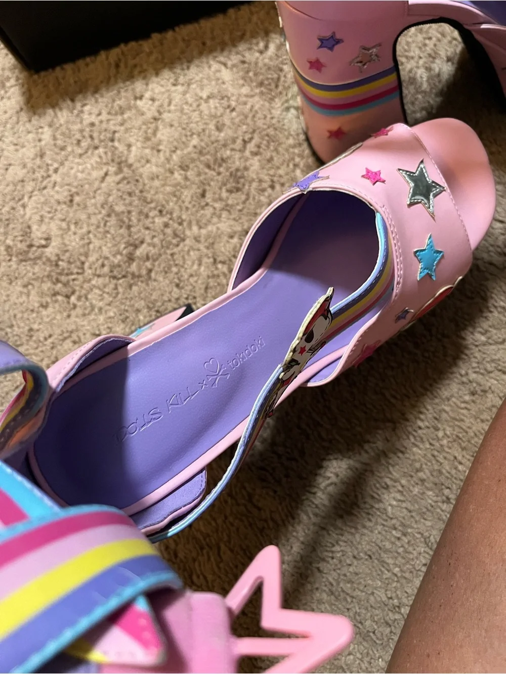 Dolls Kill x Tokidoki Rainbow Palace Stellina Platform Sandals